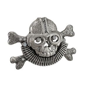 Aviator Skull & Crossbones Belt Buckle Pilot Flying